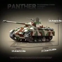 Conjunto de bloques de construcción de tanques de la Segunda  Mundial, kit de modelo de tanque MOC grande, juguete de construcción para regalar a fans con soldados - Multicolor - Ver 2