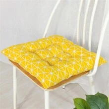 Square Strap Chair Cushion, Linen-Like Seat Pad, Suitable For Office Chair, Student Chair, Dining Chair, Tatami, Compressed Delivery