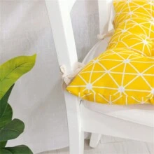 Square Strap Chair Cushion, Linen-Like Seat Pad, Suitable For Office Chair, Student Chair, Dining Chair, Tatami, Compressed Delivery