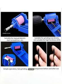 Efficient Multi-Use Drill Bit Sharpener,Portable Diamond Grinder, Grinding Wheel Machine, Ordinary Iron Straight-Shank Twisted Drill Bit Grinder: Quick, Portable & Durable With Polymer Backing - Your On-The-Go Sharpening Solution. - Multicolor - View 6