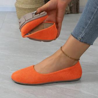 女士平底套脚鞋，防滑工作鞋，软底，适合跳舞和妈妈们穿着