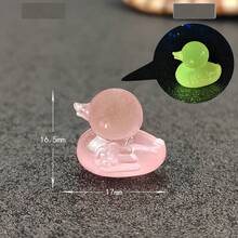 50入組 迷你螢光彩虹鴨 可愛小黃鴨 在暗處會發光 DIY 手工製作 微型景觀娃娃屋裝飾 - 彩色 - 查看 4