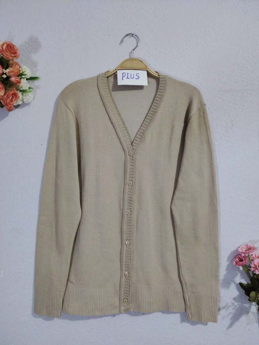 Women Cardigans - Apricot - View 1