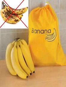1入曲蕉造型拉繩袋，適用於保存蔬菜、水果和食品以保鮮，可重複使用、設計獨特且耐用，適用於保存和保鮮農產品，婚禮派對禮物袋