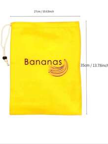 1入曲蕉造型拉繩袋，適用於保存蔬菜、水果和食品以保鮮，可重複使用、設計獨特且耐用，適用於保存和保鮮農產品，婚禮派對禮物袋