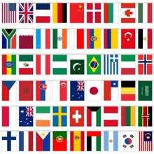1 set 50 países Banderas de cadena, decoraciones de banderas colgantes del mundo, banderas internacionales para decoración de fiesta, banderín de banderas de la Copa Mundial para bares, clubes deportivos, inauguración - Multicolor - Ver 1