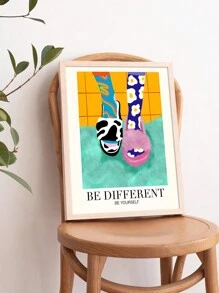 SURELIFE 1 szt. Nowoczesne, minimalistyczne abstrakcyjne kapcie Ostry i druki obrazy na płótnie obrazy na ścianę odpowiednie do salonu dekoracje do wnętrz do sypialni