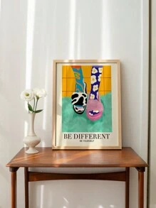 SURELIFE 1 szt. Nowoczesne, minimalistyczne abstrakcyjne kapcie Ostry i druki obrazy na płótnie obrazy na ścianę odpowiednie do salonu dekoracje do wnętrz do sypialni