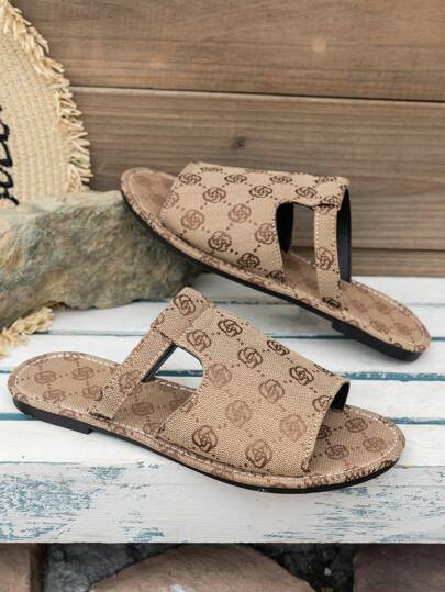 Chinelo Feminino De Verão Bordado Fashion E Versátil, Uso Interno E Externo, Plano, Bico Arredondado, Preto, Rosa, Abri