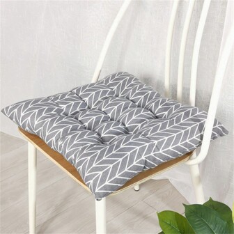 Square Tie-On Seat Cushion Imitation Linen Chair Pad Cushion For Office Chair Dining Chair Student Dormitory Tatami Mat Reduce Shipping Cost