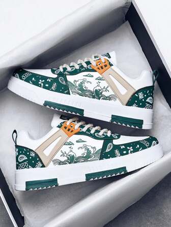 Men's Slip-On Boat Shoes, Breathable Casual Sneakers, Student Flat Skateboard Shoes, Korean Fashion Leather Shoes