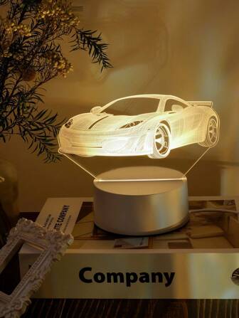 1pc Sports Car Design Decorative Light, Creative Night Light For Home Decor