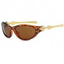 多色星形太陽眼鏡，防UV時尚街拍潮流眼鏡，適用於戶外旅行 - 深茶茶片 - 查看 2