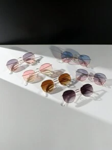 6副/套 优雅渐变色时尚眼镜，适合日常、通勤、旅行 - 波西米亚系列 万圣节 夏季海滩度假、户外活动、旅行 - 彩色 - 查看 4