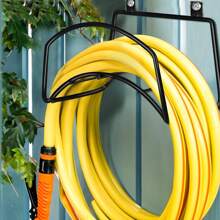 Heavy Duty Garden Hose Support-Water Hose Support For Outdoor Wall Installation Hose Hook, For Water Pipes, Rope And Extension Wire, Metal Hose Support