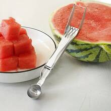 Stainless Steel Watermelon Slicer Multi-Functional Fruit Cutter Digging Tool Melon Slicer,Vegetable Fruit Tools,Kitchen Items,Cutter,Food,Salad,Decor,Storage,Party,Birthday. - Melon Cutting Tool - View 3