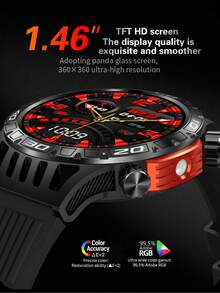 Reloj deportivo inteligente de exteriores HT22 con función de brújula, linterna, contador de pasos, función de llamada - Multicolor - Ver 2