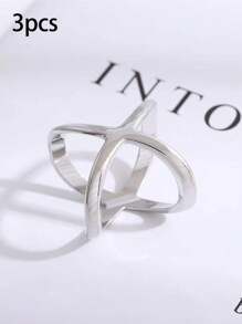 3pcs Scarf Buckle Set, T-Shirt Clip, Alloy Round For Women Clothing Decor, Metal T-Shirt Clips And Rings For Women Scarves Buckle - Multicolor - View 11