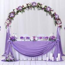 Bộ 5/10/15/20/25/30 bông hoa giả màu hồng, hoa trang trí tối giản bằng xốp PS, trang trí nhà cửa (bao bì OPP) - Màu tím - Xem 5