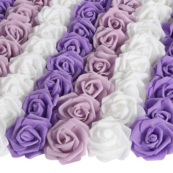 5/10/15/20/25/30pcs/Set Pink Artificial Flower, Simple PS Foam Decorative Flower For Home Decoration(OPP Packaging)