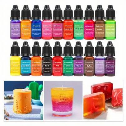 10ml Candle Dyes Pigment Liquid Colorant Resin Coloring Dye For DIY Candle Making Soap Epoxy Resin Craft Making Pigments