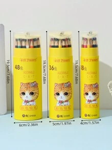 Conjunto de 18/36/48 Lápis de Cor Hexagonais, Lápis de Desenho com Núcleo Macio para Adultos e Crianças - Cores Vibrantes para Livros de Colorir, Esboços, Pintura (Inclui Apontador)