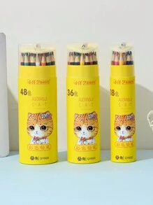 Conjunto de 18/36/48 Lápis de Cor Hexagonais, Lápis de Desenho com Núcleo Macio para Adultos e Crianças - Cores Vibrantes para Livros de Colorir, Esboços, Pintura (Inclui Apontador)