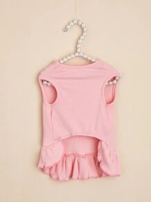 轻盈春装/连衣裙款，公主风牵引胸背带，适合小型犬、贵宾犬、泰迪熊犬等。 - 粉色 - 查看 5