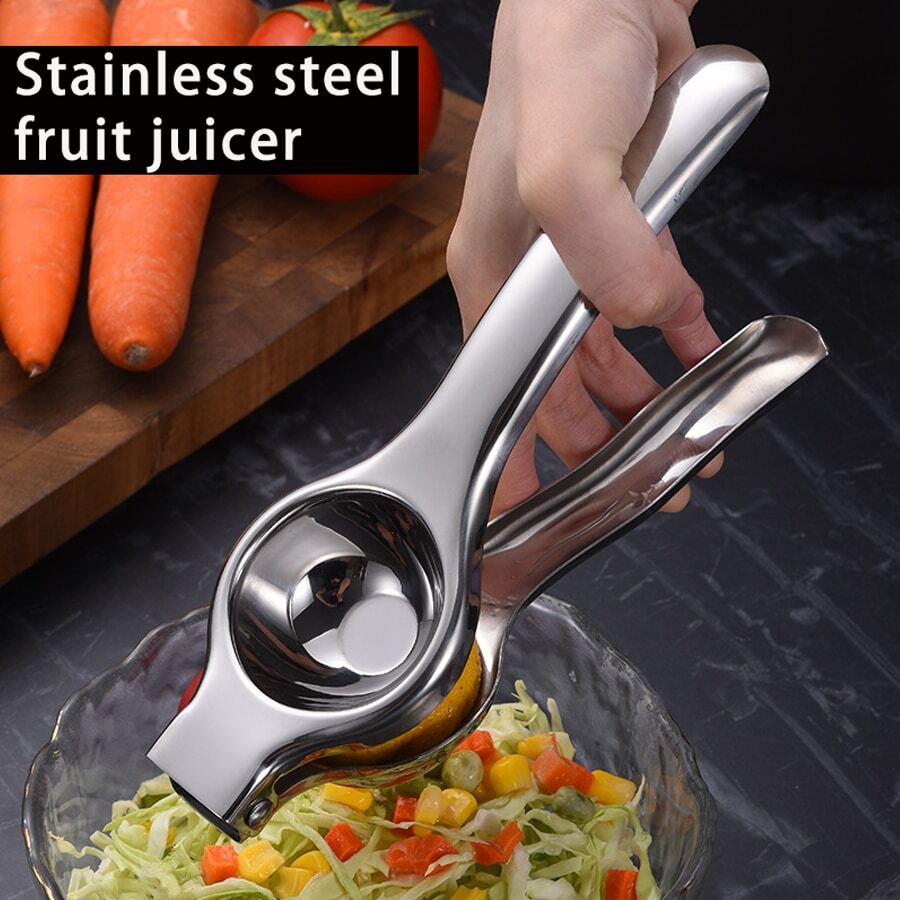 A Thickened Stainless Steel Easy-To-Clean Lemon Fruit Clip, Convenient Kitchen Manual Juicer - Silver - View 1