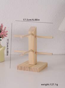 1个多层木质太阳镜展示架，适用于近视眼镜和珠宝，组装简便，太阳镜收纳架，旅行必备，返校季必备 - 原木眼鏡架 - 查看 18