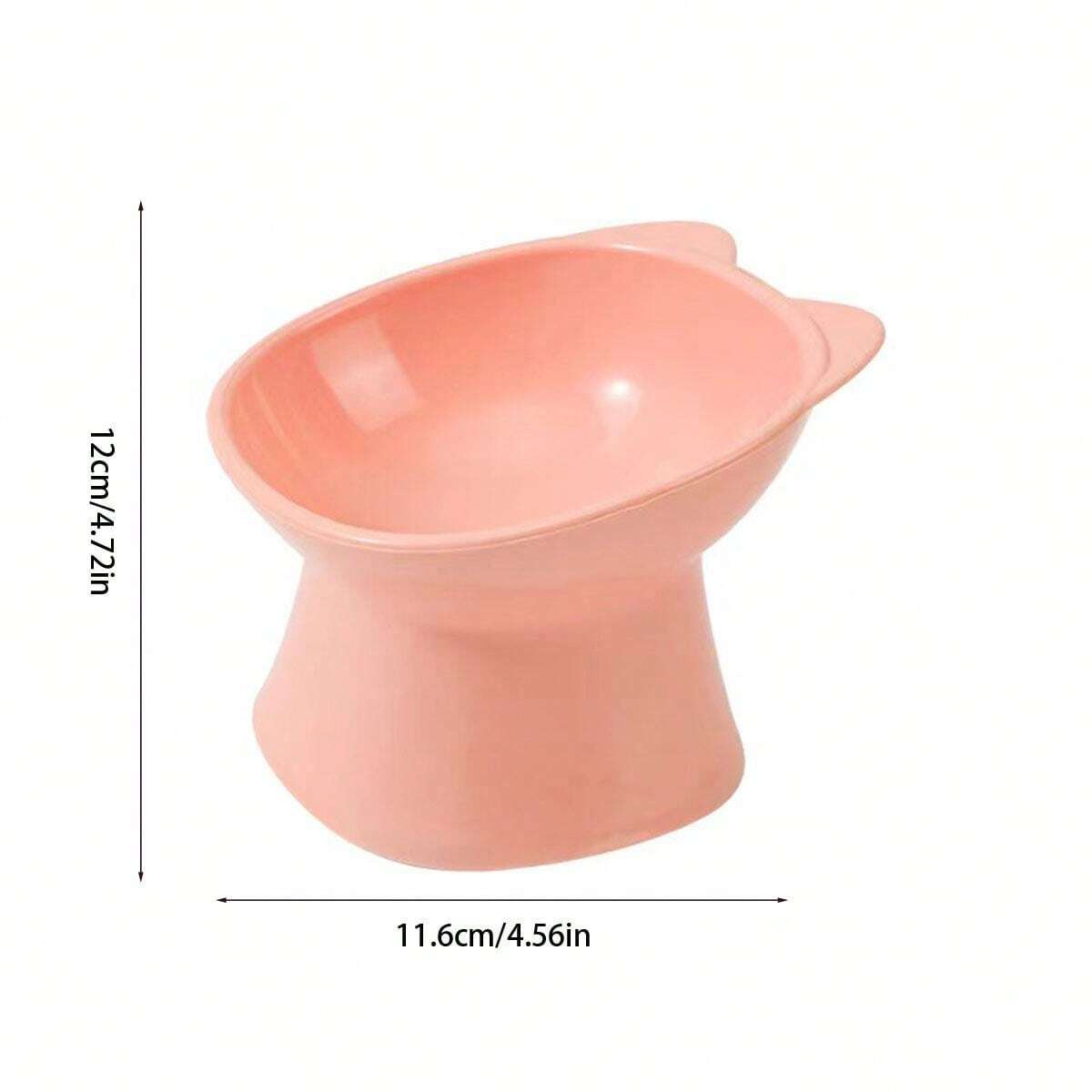 1pc Raised Cat Food Bowls, 15 Degrees Plastic Tilted Elevated Cat Bowls