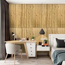 1pc 35cm X 35cm Wood Grain 3D Wall Sticker, Self-Adhesive Wallpaper, Removable And Resizable, Waterproof / Anti-Moisture / Anti-Dirt Stereo Wallpaper, Perfect For Bedroom, Living Room, TV Background Wall And Home Decoration,Renovation Stickers Peel Wall Panels,Wall Paper, Wallpapers,Spring Decoration Items Refresh Your Home,Rama Decoration Stickers