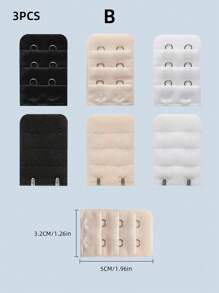 3pcs Bra Extender Hook Strap,Bra Extender Hook, Underwear Accessory