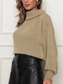 Women Sweaters - Beige - View 3