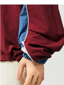 MUNZ Women Functional Water-Resistant Color-Block Hooded Jacket For Outdoor Activities - Red - View 5