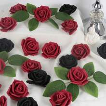 5/10/15/20/25/30pcs/Set Pink Artificial Flower, Simple PS Foam Decorative Flower For Home Decoration