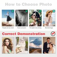 [Tùy Chỉnh] 1 Bộ Dụng Cụ Sơn Theo Số Được Cá Nhân Hóa Tranh Tự Làm Tùy Chỉnh Theo Số Chân Dung Gia Đình Thú Cưng Ảnh Thủ Công Tự Làm Quà Tặng 30x4 0cm/12x16 Inch Không Có Khung 24 Màu - Nhiều màu - Xem 4