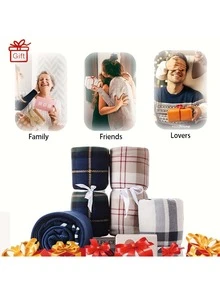 Manta poncho portátil de franela, suelta y cómoda, para abrigarse en la oficina o en casa - Multicolor - Ver 3