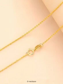 Collana In Argento Sterling 925 Per Donne, Catena Lunga E Sottile Alla Moda, Placcata In Oro 18k Per Maglione