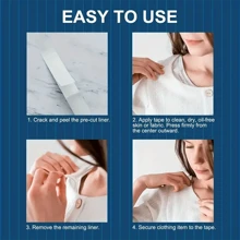 50 件透明防滑粘性贴纸，适用于衬衫领子、女士内衣和内衣防滑 - 隐形防滑胶带无缝胶身体护理，适用于旅行、运动、户外、腰带 - 彩色 - 查看 2