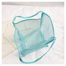 Túi đeo vai lưới trong suốt kiểu dáng đơn giản thời trang nhẹ du lịch dung tích lớn túi đựng đồ đi biển túi mua sắm - Nhiều màu - Xem 7