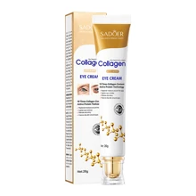 Crema de ojos SADOER con colágeno, antiarrugas, reduce la apariencia de líneas finas, tersa la piel, disminuye la hinchazón y las ojeras, 20 g - Dorado - Ver 1