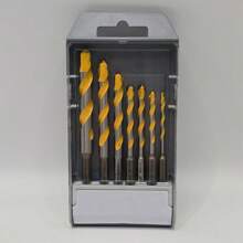 1 Hộp Bộ 7 Mũi Khoan Tác Động Chuôi Lục Giác Với 4mm*1, 5mm*, 6mm*2, 8mm*1, 10mm*1, 12mm*1 Kích thước, được làm bằng hợp kim YG8X và phủ kim cương, độ cứng cao để khoan bê tông, xi măng Và Đá. Hoàn hảo cho việc cải tạo và khoan nhà. - Bạc - Xem 2