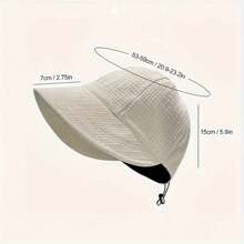 Women's Drawstring Waffle Pattern Baseball Cap, Fashionable Sun Protection Beach Travel Sun Hat, Suitable For Spring & Summer