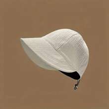Women's Drawstring Waffle Pattern Baseball Cap, Fashionable Sun Protection Beach Travel Sun Hat, Suitable For Spring & Summer