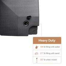 C-Hopetree 356 Lb Heavy Duty Base Weights Stand For Offset Cantilever Outdoor Patio Umbrella, 4 Piece Set, Black - 黑色 - 查看 2