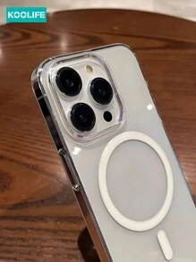 1 Stück Handyhalter Koolife Dicke stoßfeste TPU+PC magnetische Schutzhülle kompatibel mit iPhone 16/16 Pro/16 Plus/16 Pro Max 11/12/13/14/15 Pro Max - ultimativer Schutz, transparentes Material bewahrt die Originalfarbe des Telefons