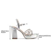 Women Heeled Sandals - Silver - View 9