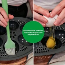Egg Poacher Compatible With Thermomix TM5 TM6 TM31 Kitchen Eggs Pot Boiler Steamer Molds Steam Basket Cooking Utensils Cooking - Apricot - View 4