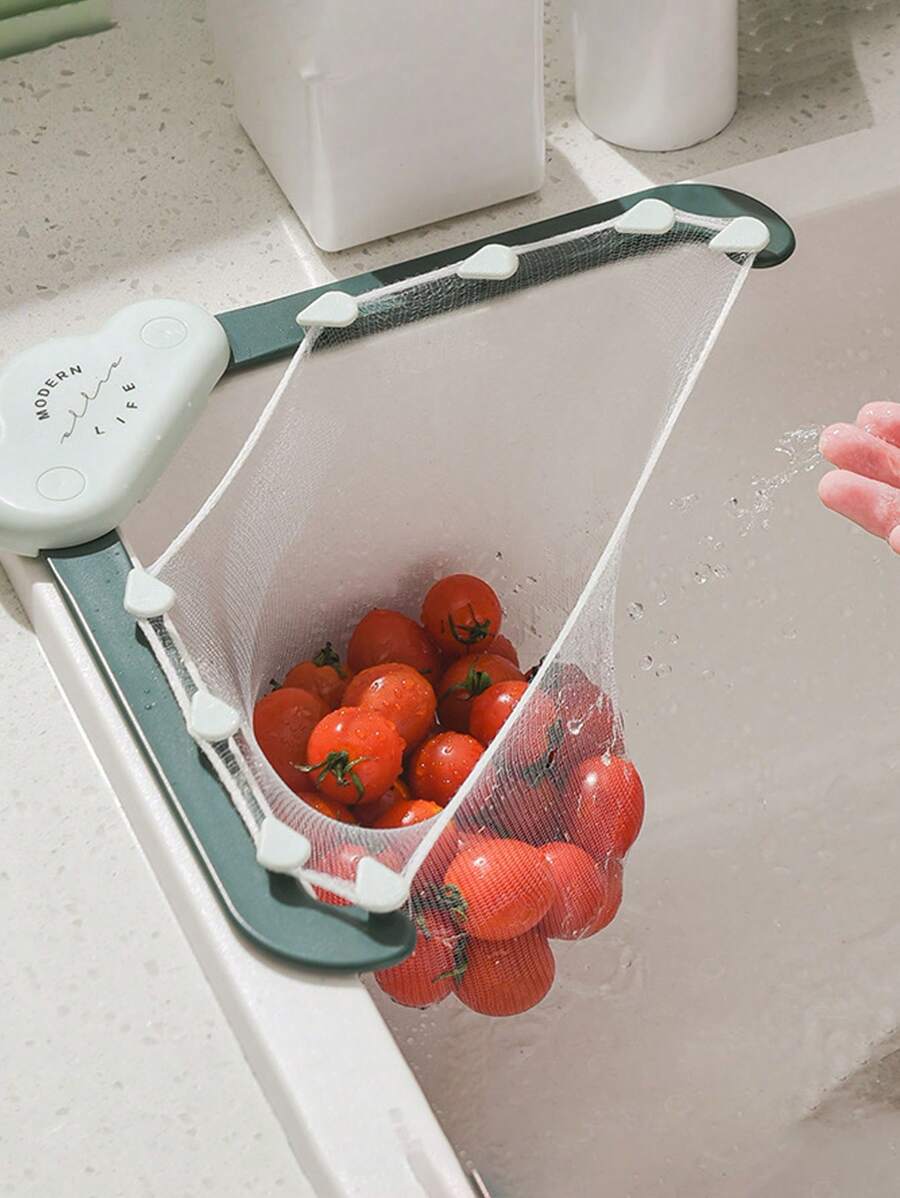 1 Set Of Triangular Colander With 50 Disposable Strainers, Corner Sink Strainer Basket, Leftover